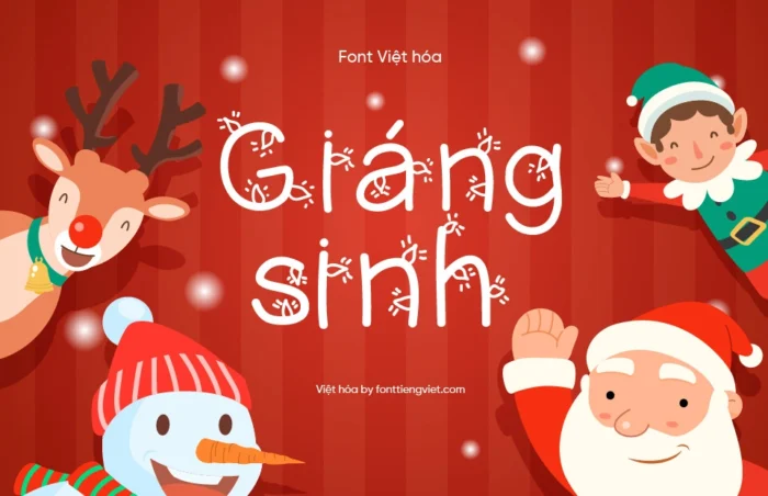 Font Việt hóa 1FTV Christmas Ligtness