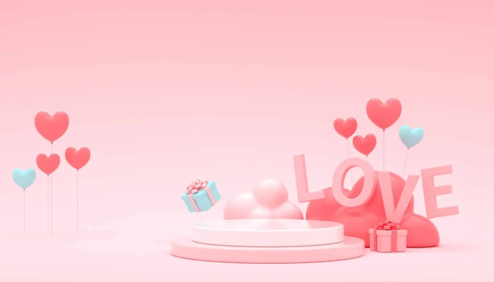 3d love product background