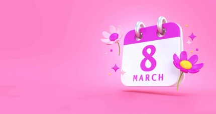 8-3 womens day background 3d render