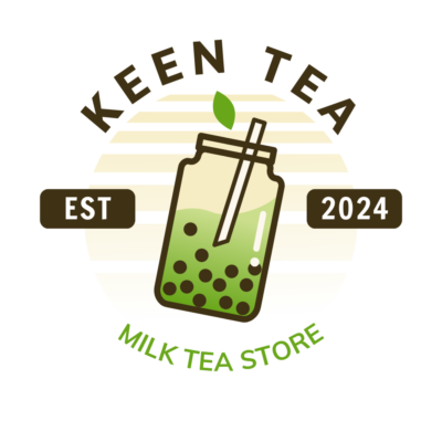 Logo trà sữa Keen - Tea cổ điển