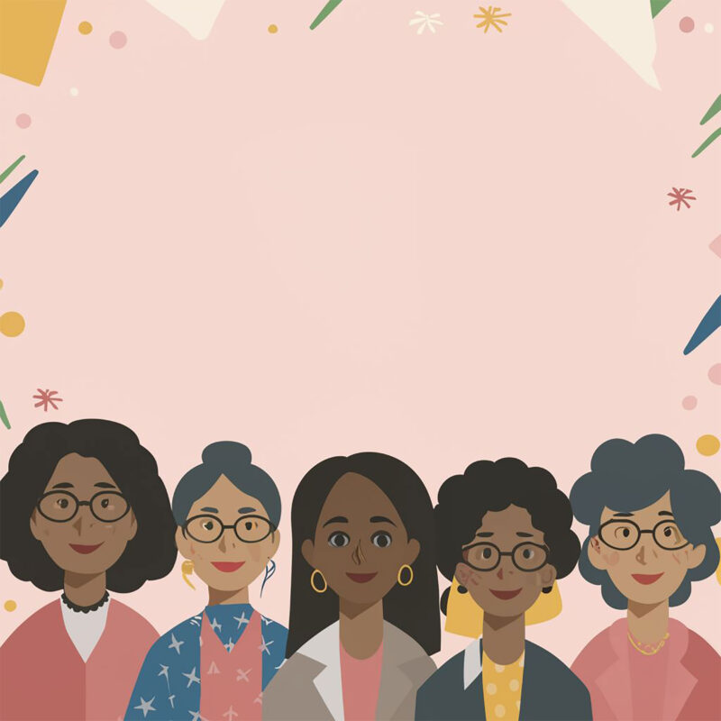 Hand drawn women's history month background