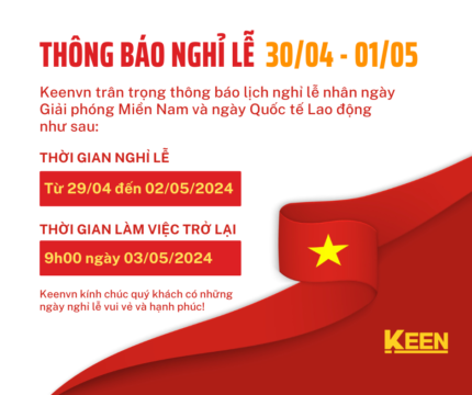 Mẫu Poster Thông báo nghỉ lễ 30.04 - 01.05