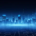 Bright Blue Business Background