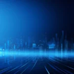 Bright Blue Business Background