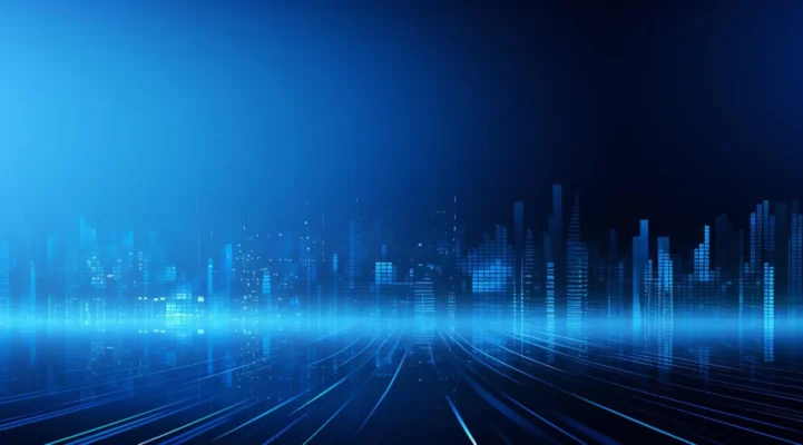 Bright Blue Business Background