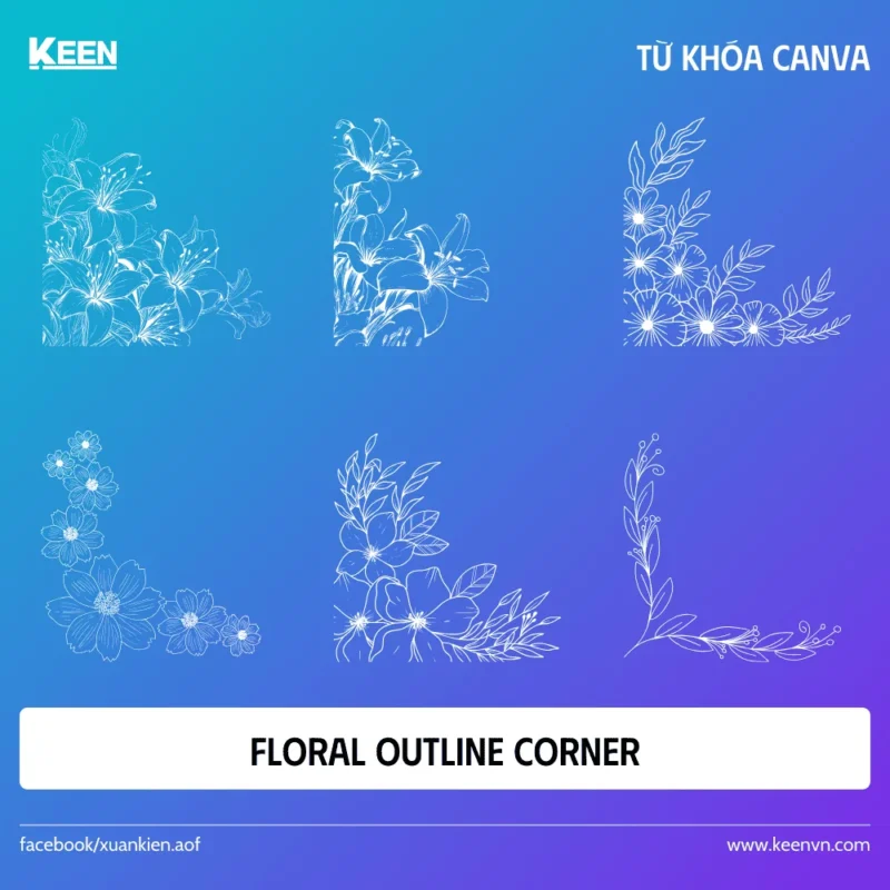 Floral Outline Corner