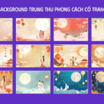 Background Trung thu phong cách cổ trang