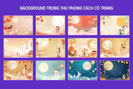 Background Trung thu phong cách cổ trang