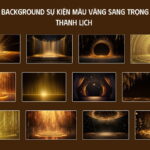 Background sự kiện màu vàng sang trọng thanh lịch