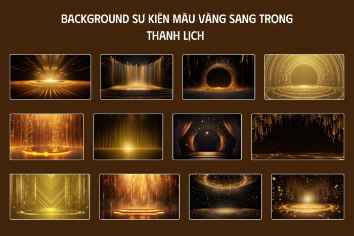 Background sự kiện màu vàng sang trọng thanh lịch