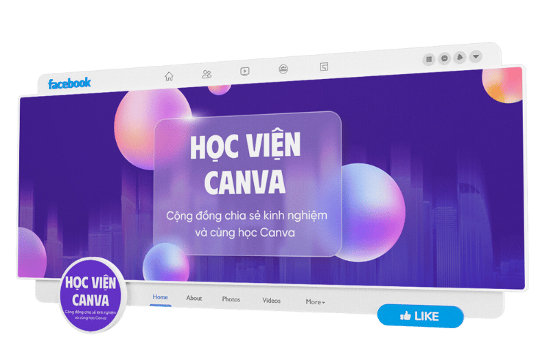 Banner Học viện Canva