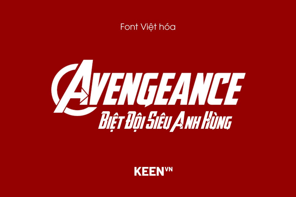 Font Việt hóa SVN Avengeance (Avengers)