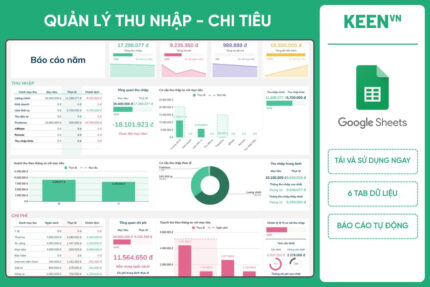 Template Quản lý Thu nhập - Chi tiêu Google Sheet