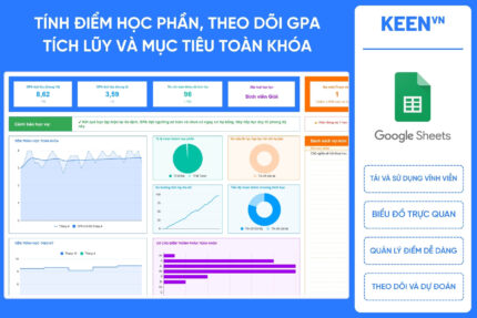 [GS-PLAN-008] Quản lý điểm học phần, theo dõi GPA tích lũy và mục tiêu học tập toàn khóa Google Sheet