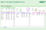 [GS-FIN-004] Mẫu quản lý tài chính cá nhân 50_30 _20 giúp kiểm soát chi tiêu và tiết kiệm thông minh Google sheet 2