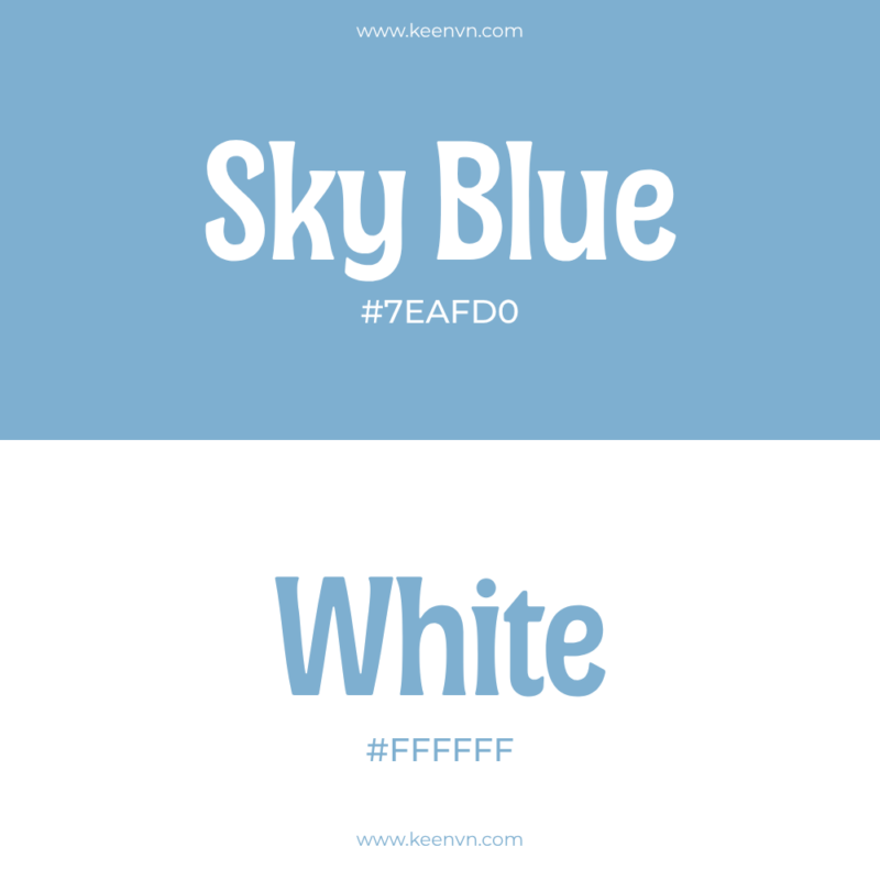 Top 15 cặp màu đẹp cho thiết kế chuyên nghiệp - Sky Blue (#7EAFD0) và White (#FFFFFF)